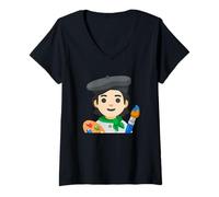 Women's Artist Costume V-Neck T-Shirt