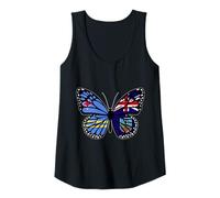 Womens Aruba and Montserrat Mix Butterfly Half Aruban Montserratian Tank Top