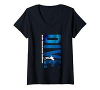 Womens Aruba Island Dive | Dutch Caribbean Scuba Diving Souvenir V-Neck T-Shirt