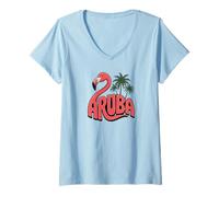 Womens Aruba Souvenir/Aruba V-Neck T-Shirt