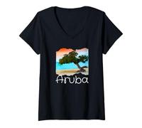 Women's Aruba Souvenir/Aruba V-Neck T-Shirt