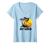 Womens Aruba Souvenir/Aruba V-Neck T-Shirt