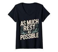 Womens As Much Rest As Possible Sleep Lazy Priorities - V-Neck T-Shirt
