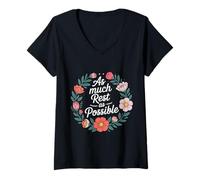 Womens As Much Rest As Possible Sleep Lazy Priorities - V-Neck T-Shirt