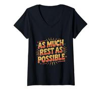 Women's As Much Rest As Possible Sleep Lazy Priorities - V-Neck T-Shirt