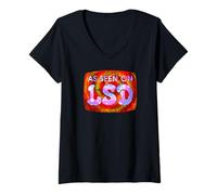 Women's As Seen On LSD Psychedelic Shirt - LSD Acid T-Shirt V-Neck T-Shirt