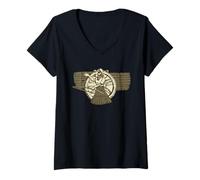 Womens Ashur Supreme Deity Assyrian Emblem Mesopotamian V-Neck T-Shirt