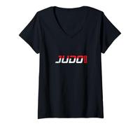 Women's Asian Characters in Judo Tradition Meets Technique V-Neck T-Shirt