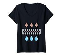 Womens Ask Me about Membrane Filtration - Nanofiltration V-Neck T-Shirt