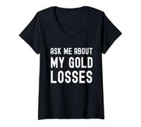 Women's Ask ME About My XAU Losses, Trader Humor V-Neck T-Shirt