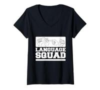 Womens ASL Interpreter Sign Language V-Neck T-Shirt