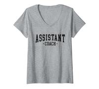 Womens Assistant Coach Funny Sports Coaching Design For Men Women V-Neck T-Shirt
