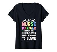 Women's Assistant Nurse Manager V-Neck T-Shirt