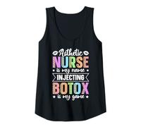 Womens Asthetic Nurse is my name - injecting botox is my game Tank Top