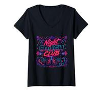 Women's Asthma Asthmatic Night Cough Club V-Neck T-Shirt