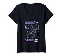 Womens Astrology Constellation Humor Blame The Stars Horoscope V-Neck T-Shirt