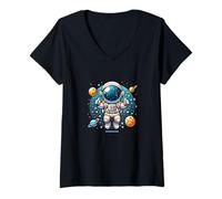 Womens Astronaut in Space Space All Gifts Cosmos Lovers V-Neck T-Shirt