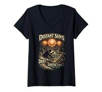 Women's Astronomer Astronomy Distant Suns Dust Data V-Neck T-Shirt