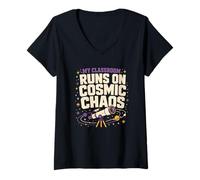 Women's Astronomy Teacher Science Teacher Solar System Gift V-Neck T-Shirt