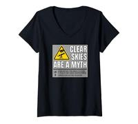 Women's Astrophotography Clear Skies are A Myth Telescope Obsession V-Neck T-Shirt