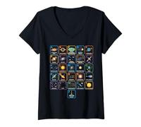Women's Astrophysics A to Z Space Science Visual Educational Chart V-Neck T-Shirt
