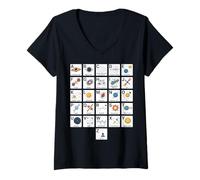 Women's Astrophysics Alphabet A to Z Space Science Learning Chart V-Neck T-Shirt