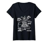 Womens Astrophysics Worm in Worm Hole V-Neck T-Shirt
