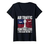 Women's ATC Air Traffic Controller V-Neck T-Shirt
