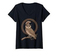 Womens Athena Owl Ancient Greek Goddess Greek Mythology Mythologist V-Neck T-Shirt