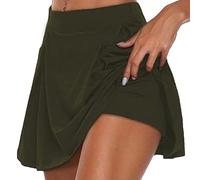 Women's Athletic Active Mini Skort Skirts Sport Golf Tennis Skirt Built-in Shorts High Waisted Skirt Trendy Summer Casual Tummy Control School A Line Lightweight Yoga Running