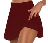 Women's Athletic Active Mini Skort Skirts Sport Golf Tennis Skirt Built-in Shorts High Waisted Skirt Summer Casual Tummy Control School A Line Lightweight Yoga Running