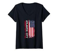 Womens Atlantic City V-Neck T-Shirt