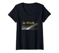 Womens Atlas Comet 31 Space Geek UFO Alien Astronomy 2025 Arrival V-Neck T-Shirt