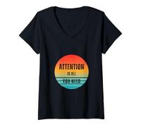 Women's Attention is All You Need V-Neck T-Shirt