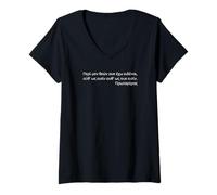 Womens Attic Greek - Protagoras Quote - Classical Philosophy V-Neck T-Shirt