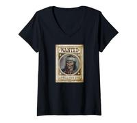 Womens Attila King huno is Wanted west Humor Funny Gift Vintage V-Neck T-Shirt