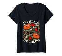 Women's Attributes of A Doula V-Neck T-Shirt