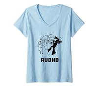 Womens AUDHD - ADHD and Autism V-Neck T-Shirt