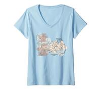 Womens Audiology Audiologist Vestibular Therapist Inner Ear Anatomy V-Neck T-Shirt