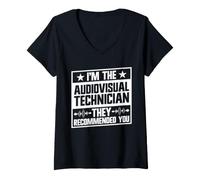 Women's Audiovisual Tech Engineer AV Technician I'm The AV Tech V-Neck T-Shirt