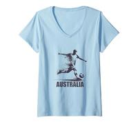Womens Australia 2026 Celebration National V-Neck T-Shirt