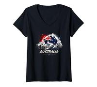 Women's Australia Flag Tshirt, Australian Tshirt, Australia Flag Men V-Neck T-Shirt