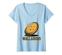 Womens Australia Rugby, Wallaroos Women Wallabies Australian Flag V-Neck T-Shirt