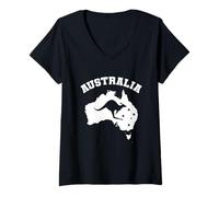 Women's Australia with Kangaroo V-Neck T-Shirt