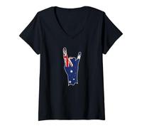 Women's Australia with Rock 'n' Rolland Corn V-Neck T-Shirt