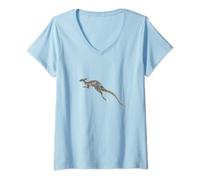 Womens Australian Aboriginal Art Design V-Neck T-Shirt