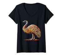 Womens Australian Aboriginal Art V-Neck T-Shirt