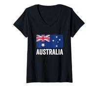 Womens Australian Flag Australia V-Neck T-Shirt