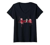 Women's Austria Flag Austrian Roots V-Neck T-Shirt