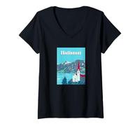 Womens Austria Hallstatt V-Neck T-Shirt